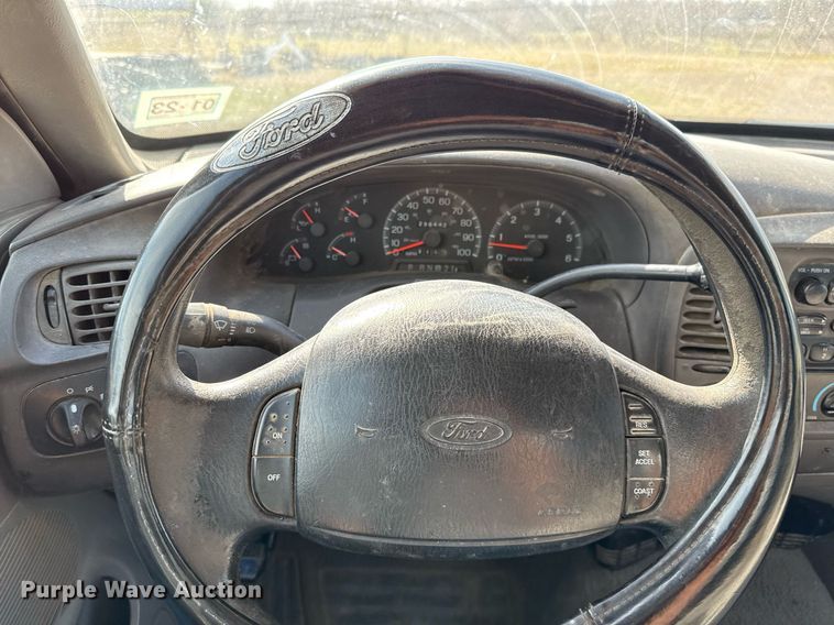 image for item EJ3482 1998 Ford F150 SuperCab flatbed pickup truck 