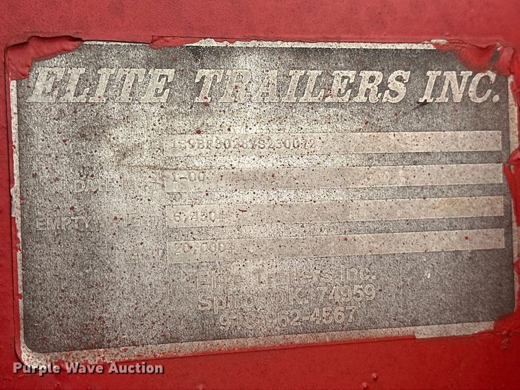 image for item EK0401 2000 Elite equipment trailer