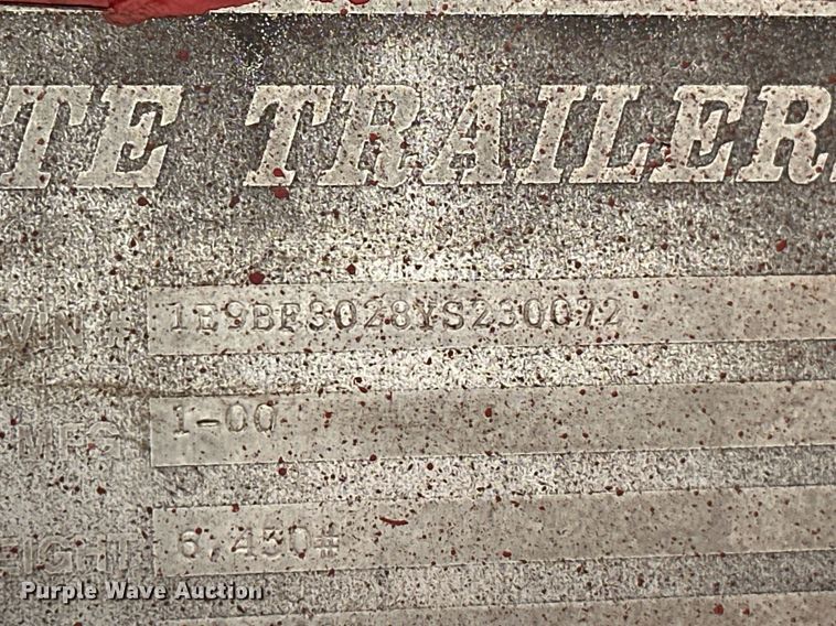 image for item EK0401 2000 Elite equipment trailer