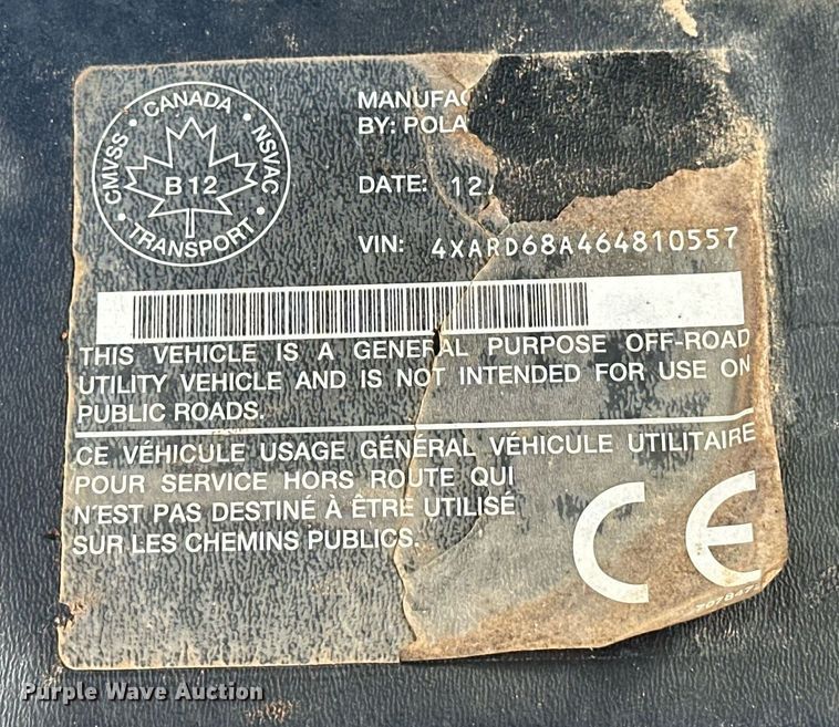 image for item EK0406 2006 Polaris Ranger XP utility vehicle