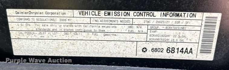 image for item EK2707 2008 Jeep Wrangler Sahara SUV