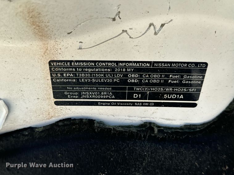 image for item EN5172 2018 Nissan Sentra 