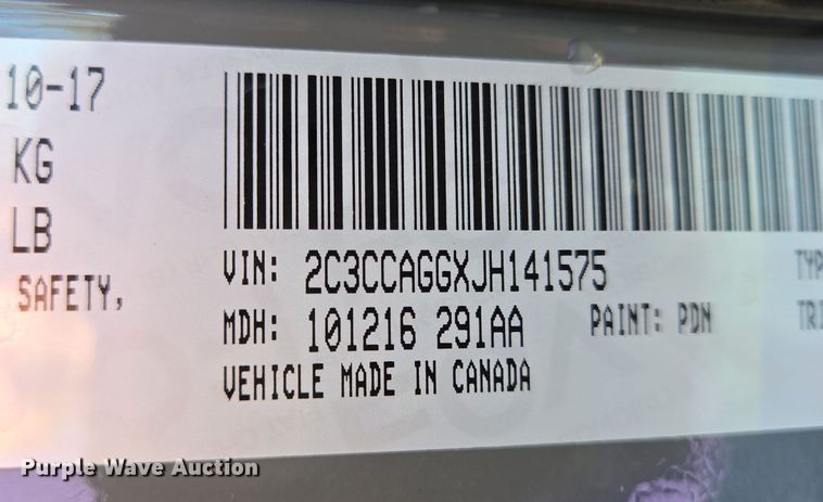 image for item EN8680 2018 Chrysler 300 S 