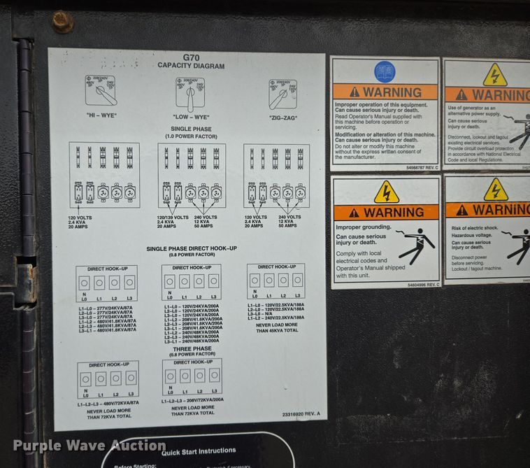 image for item EN8688 2015 Clarke RC60D-MGF generator