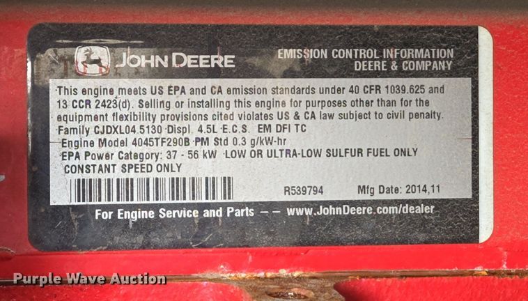 image for item EN8688 2015 Clarke RC60D-MGF generator