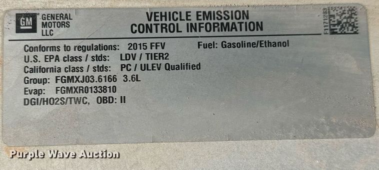 image for item EQ1069 2015 Chevrolet Impala 