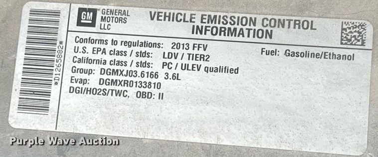 image for item EQ1071 2013 Chevrolet Impala 