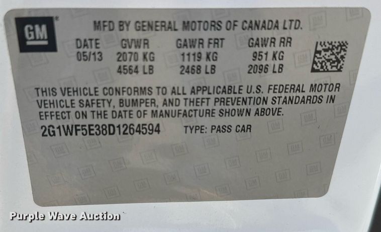 image for item EQ1073 2013 Chevrolet Impala 