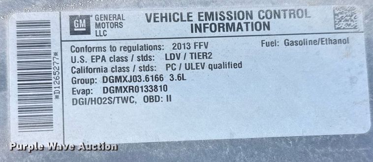 image for item EQ1074 2013 Chevrolet Impala 