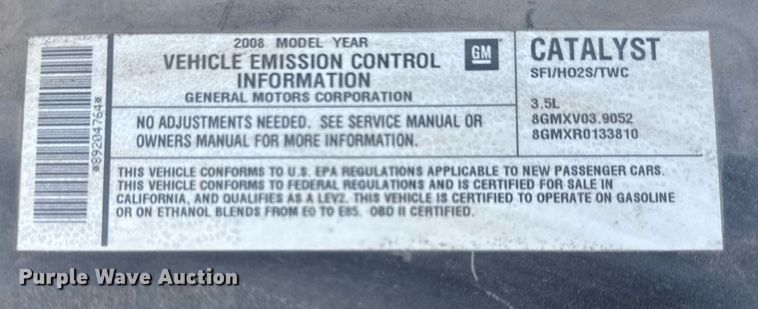 image for item EQ1075 2008 Chevrolet Impala 