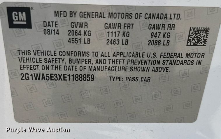 image for item EQ1076 2014 Chevrolet Impala 