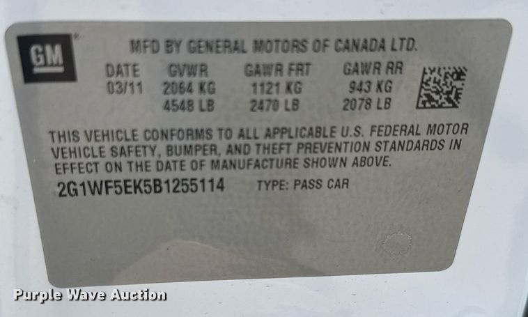 image for item EQ1084 2011 Chevrolet Impala LS 