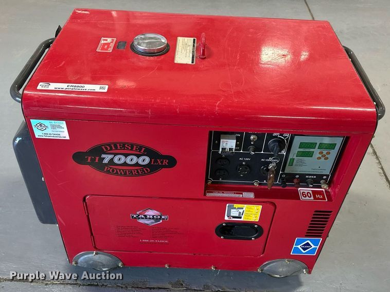 image for item ER8800 Tahoe Industries 7000 LXR generator