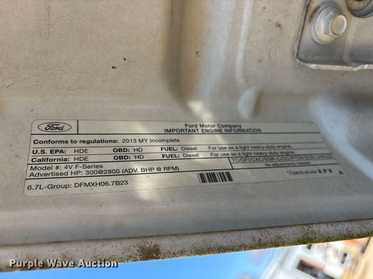 image for item EY9948 2013 Ford F450 Super Duty flatbed truck