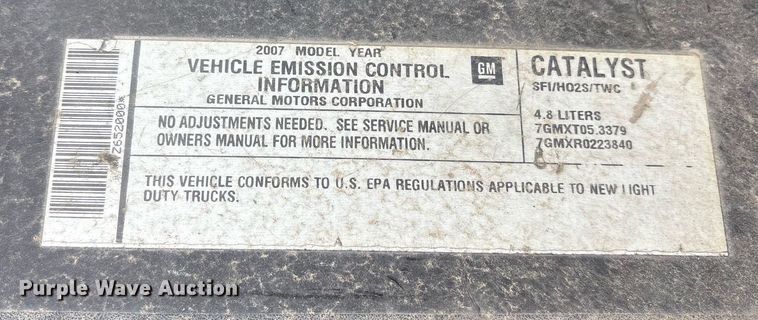 image for item EY9959 2007 Chevrolet Silverado 1500  pickup truck