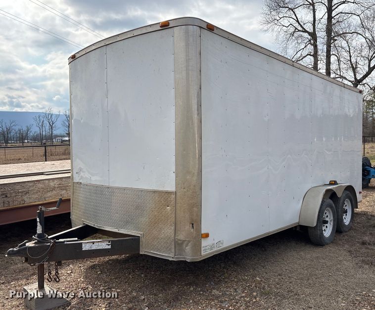 image for item EY9993 2014 Covered Wagon CW7X16TA2 enclosed cargo trailer