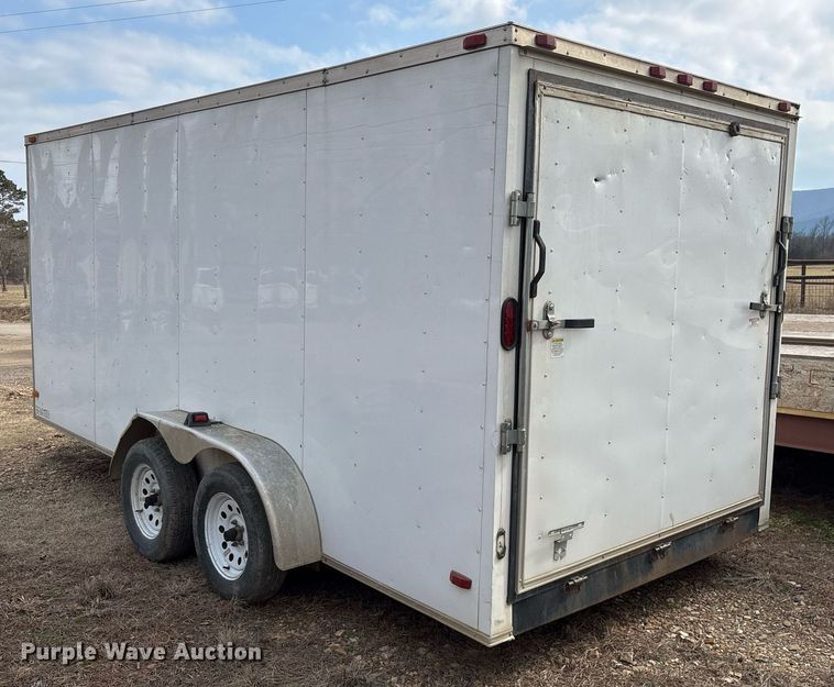 image for item EY9993 2014 Covered Wagon CW7X16TA2 enclosed cargo trailer