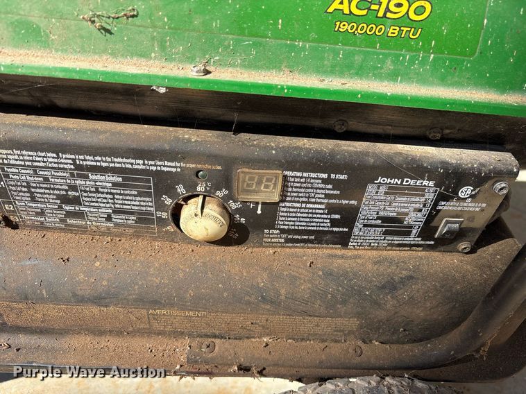 image for item OB9405 John Deere AC190 heater