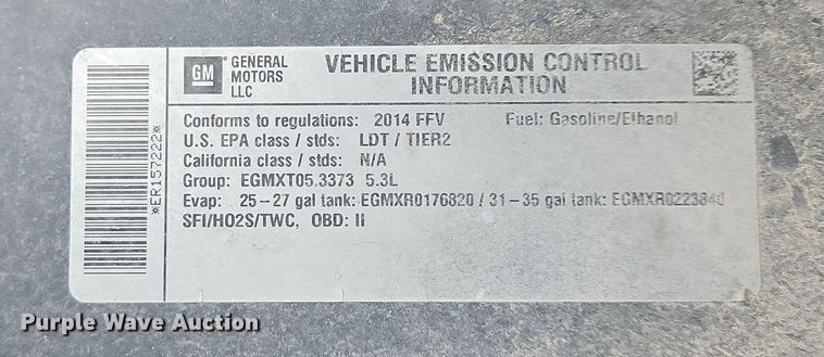 image for item OJ9924 2014 Chevrolet Tahoe LT SUV