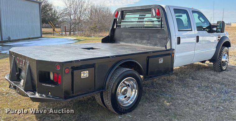 image for item OK9513 2008 Ford F450 Super Duty Crew Cab flatbed truck