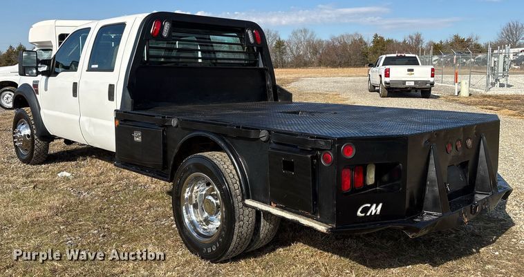 image for item OK9513 2008 Ford F450 Super Duty Crew Cab flatbed truck