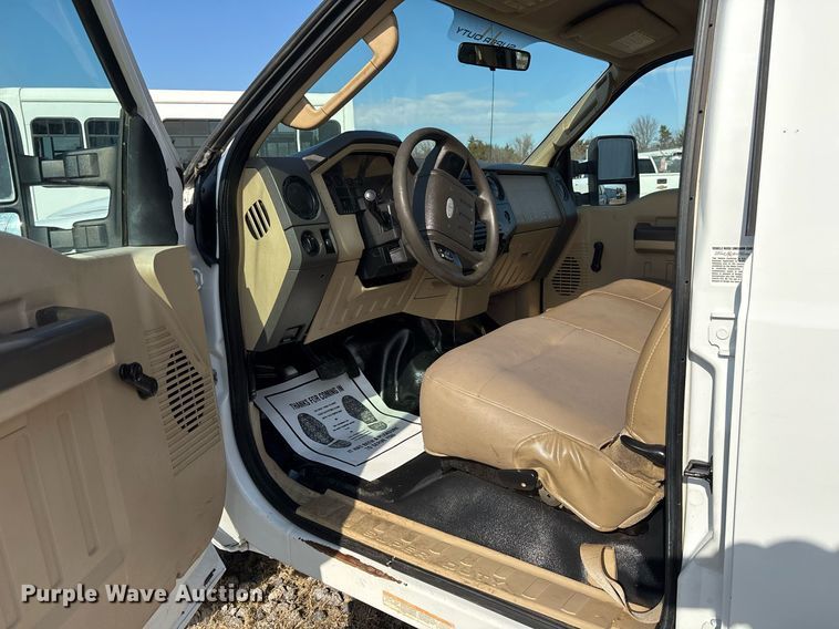 image for item OK9513 2008 Ford F450 Super Duty Crew Cab flatbed truck