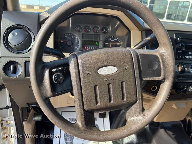 image for item OK9513 2008 Ford F450 Super Duty Crew Cab flatbed truck