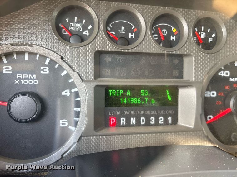 image for item OK9513 2008 Ford F450 Super Duty Crew Cab flatbed truck