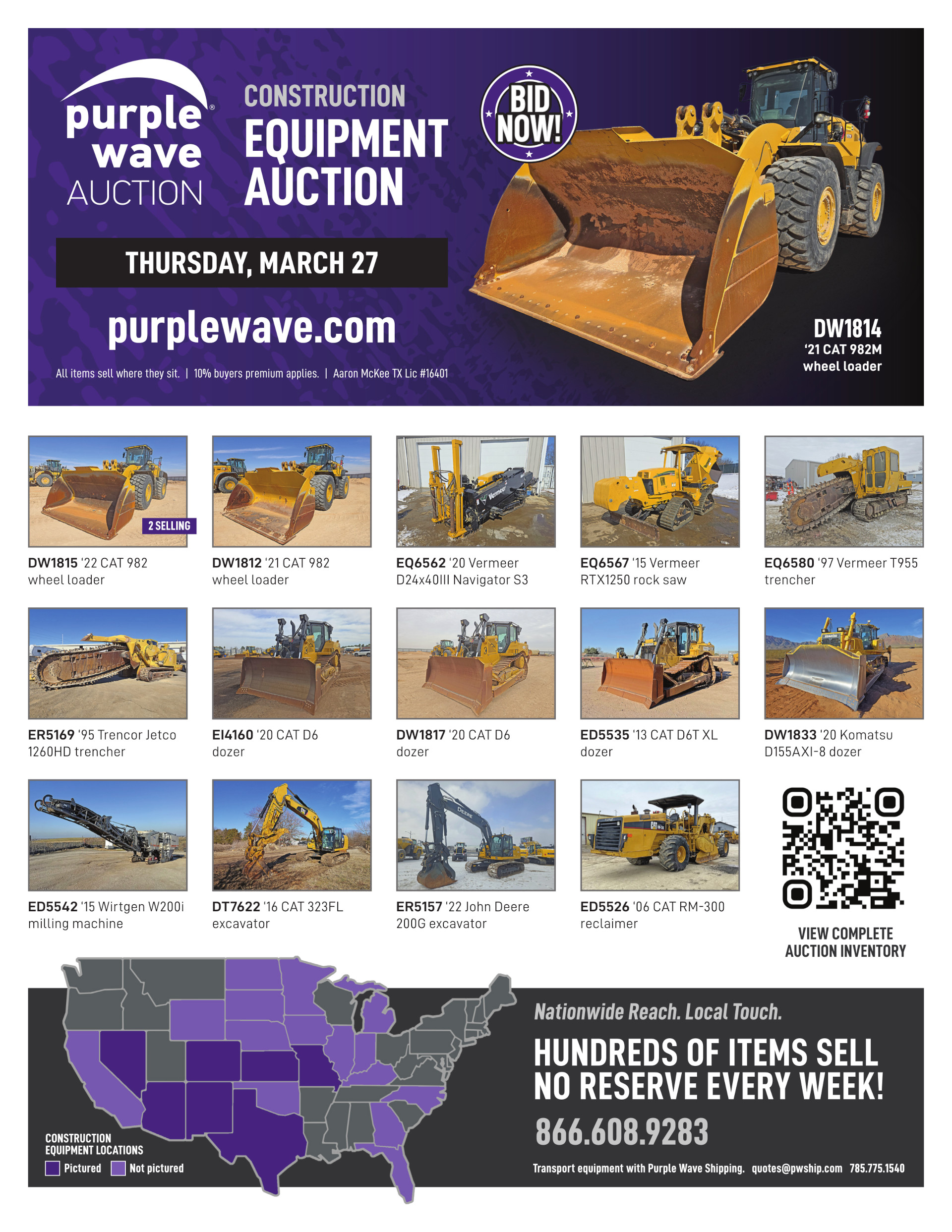 SOLD! Construction Equipment Auction | Items Sold | 3-27