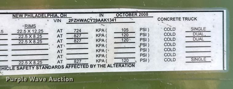 image for item DH9838 2009 Sterling L8500 ready mix truck