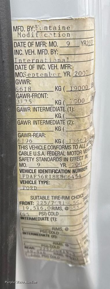 image for item DH9854 2008 Ford F550 SuperDuty XL rollback truck