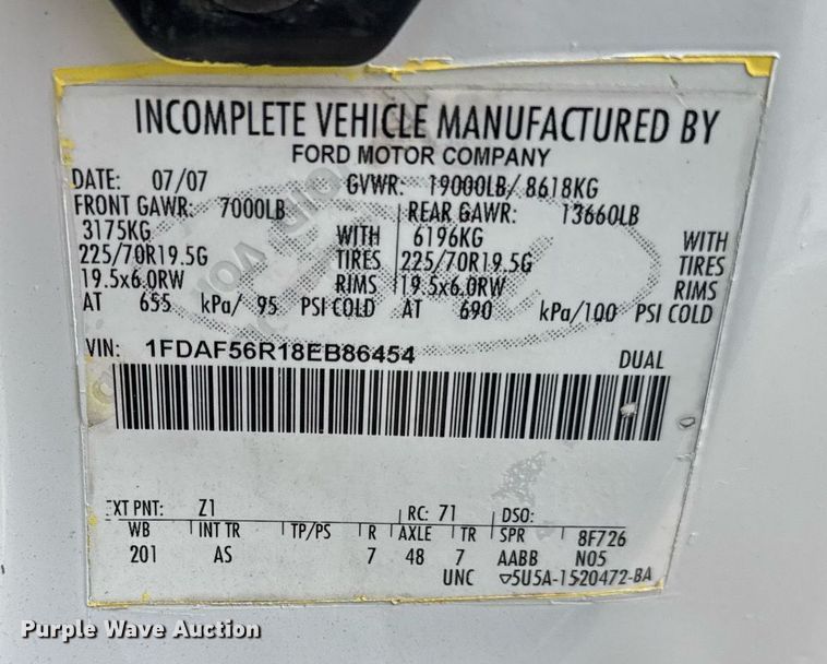 image for item DH9854 2008 Ford F550 SuperDuty XL rollback truck