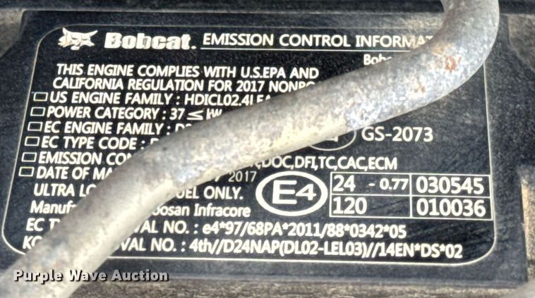 image for item DH9860 2018 Bobcat T550 tracked skid steer loader