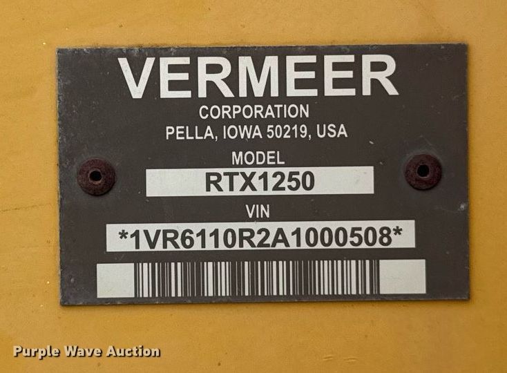 image for item DH9861 2010 Vermeer RTX1250 trencher