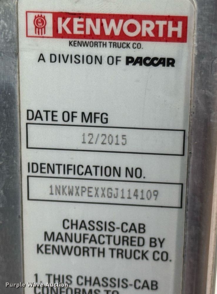 image for item DO0379 2016 Kenworth W900 ready mix truck