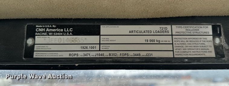 image for item DO0396 2005 Case 721D wheel loader