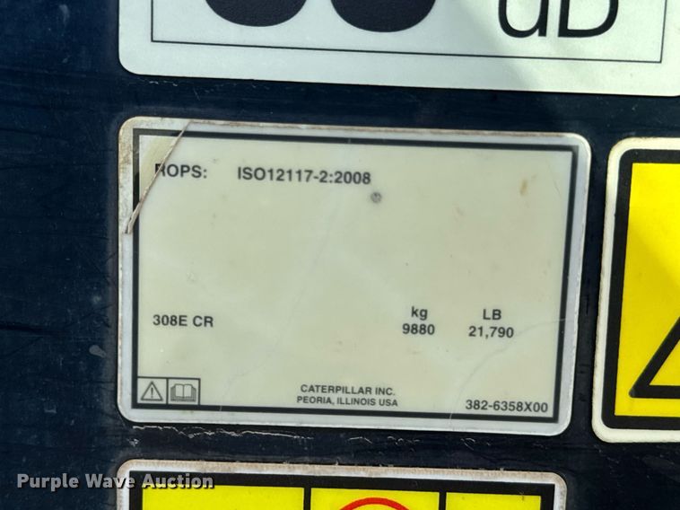 image for item DO0408 2012 Caterpillar 308E CR excavator