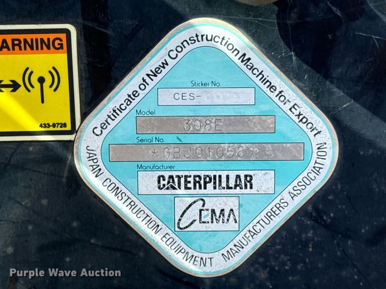 image for item DO0408 2012 Caterpillar 308E CR excavator