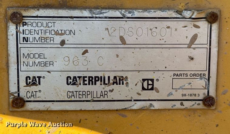image for item DO0430 2001 Caterpillar 963C track loader