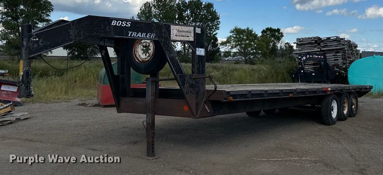 image for item DP8499 1989 Boss Trailer 828FGN flatbed trailer