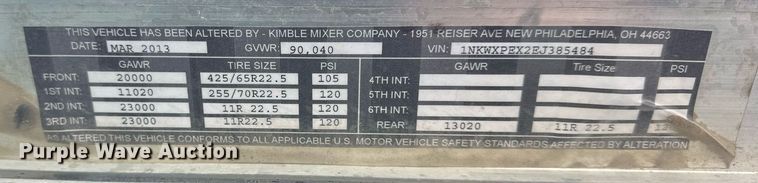 image for item DQ6637 2014 Kenworth W900 ready mix truck