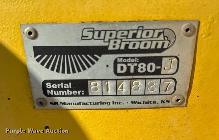 image for item DQ6677 2014 Superior Broom DT80-J broom