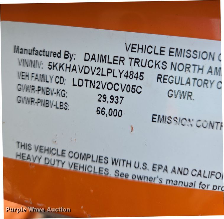 image for item DS5271 2020 Western Star 4700SF ready mix tuck cab and chassis