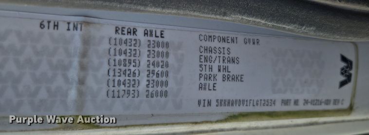 image for item DS5273 2015 Western Star 4700SF ready mix truck cab and chassis