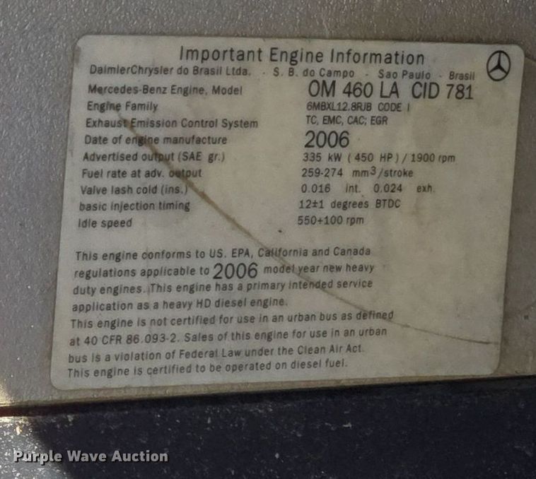 image for item DS5275 2007 Sterling L-Line ready mix truck