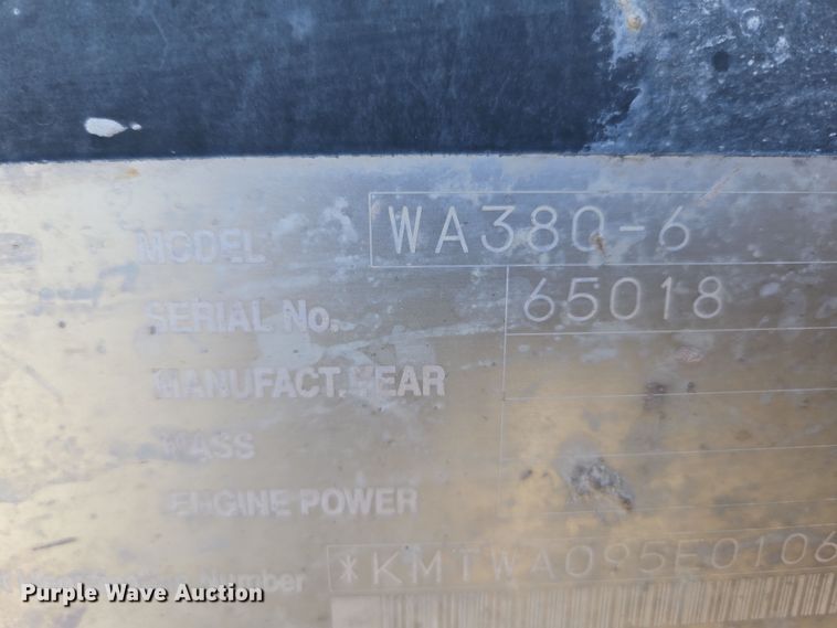 image for item DS5281 2006 Komatsu WA380-6 