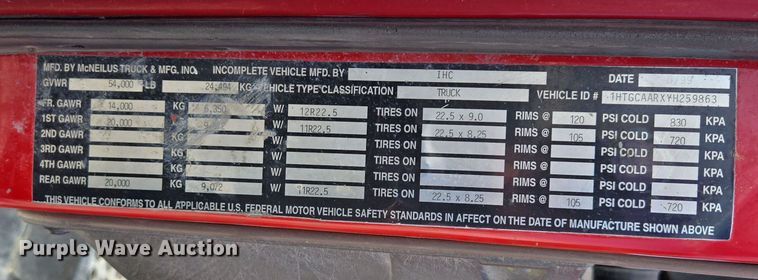 image for item DS5284 2000 International 2554 ready mix truck