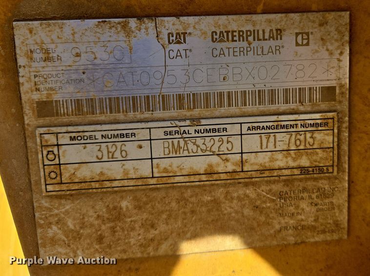 image for item DS5292 2006 Caterpillar 953C track loader