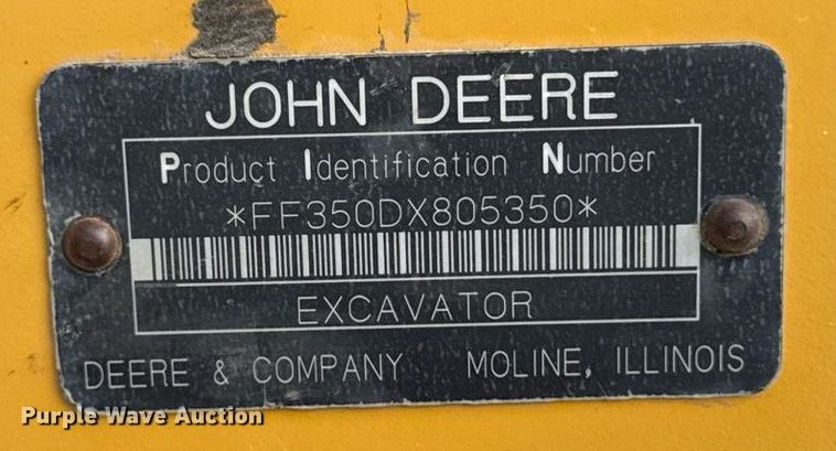 image for item DT0542 2006 John Deere 350D excavator