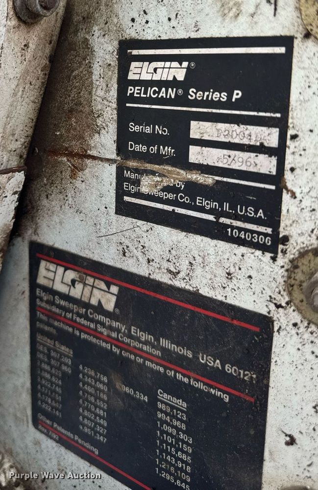 image for item DT0614 1996 Elgin Pelican P Series street sweeper
